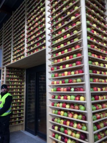 L'ingresso di FICO con le mele